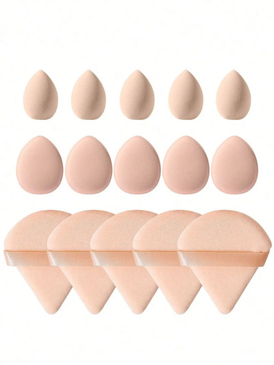15Pcs Makeup Puff Wet and Dry Professionele Makeup Sponge Puff Cream Concealer Višenamjenski alat za šminkanje