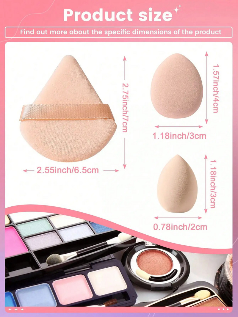 15Pcs Makeup Puff Wet and Dry Professionele Makeup Sponge Puff Cream Concealer Višenamjenski alat za šminkanje