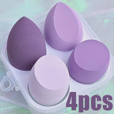 4Pc Beauty Egg Makeup Blender Cosmetic Puff Makeup Sponge Cushion Foundation Powder Sponge Beauty Tool Женски грим аксесоари