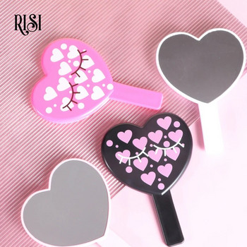 RISI Heart Shape Big Size Mirror Eyelash Extension Makeup Mirror Lash Mirror Eyelashes Extension Beauty Makeup Tools