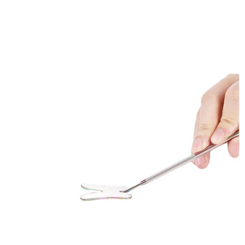 Ogledalo za trepavice u obliku leptira, veliko povećalo, ogledalo za šminkanje, duga ručka za provjeru ekstenzija umjetnih trepavica