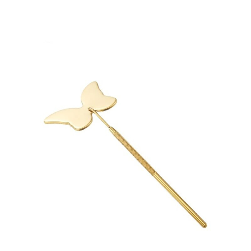 Ogledalo za trepavice u obliku leptira, veliko povećalo, ogledalo za šminkanje, duga ručka za provjeru ekstenzija umjetnih trepavica