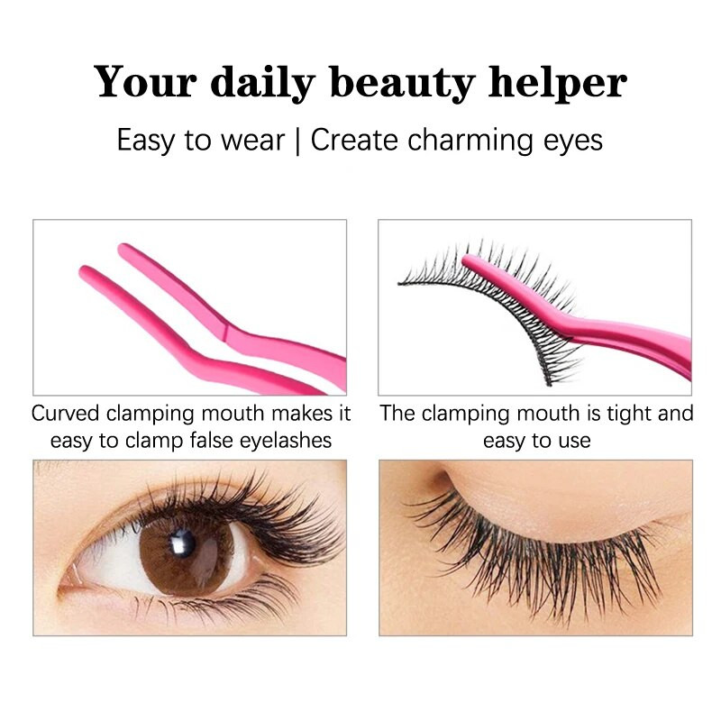 Dirbtinių blakstienų pincetai Dirbtinių blakstienų aplikatorius nerūdijančio plieno blakstienų priauginimas rietiklis žnyplės segtukas, makiažo įrankiai