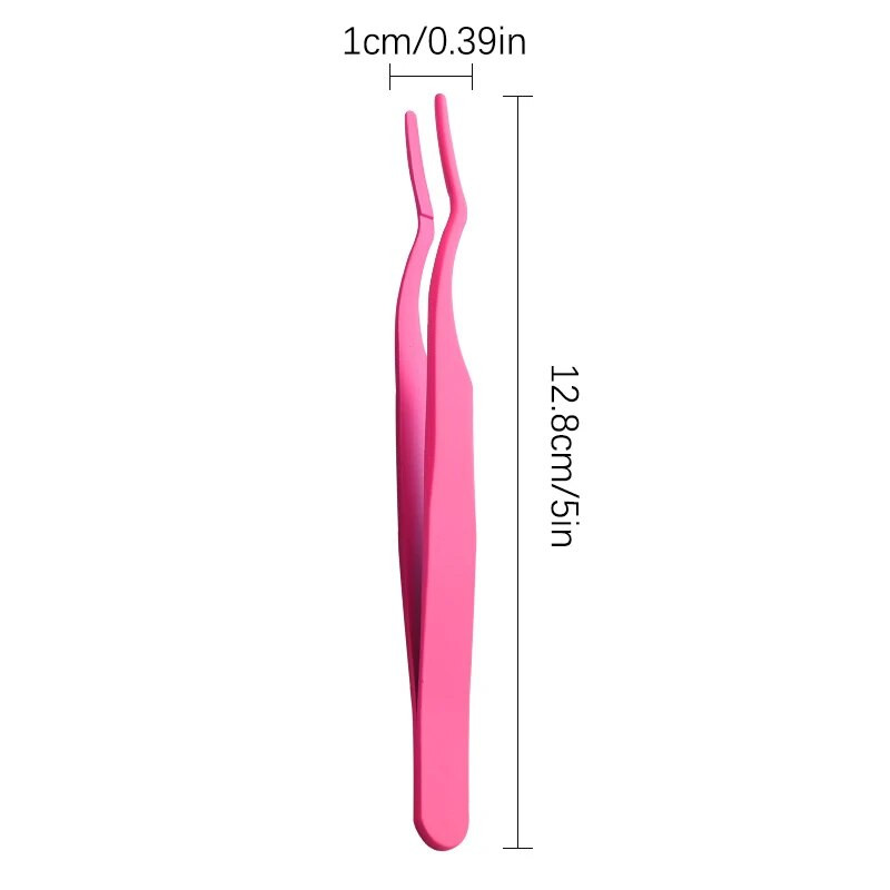 Dirbtinių blakstienų pincetai Dirbtinių blakstienų aplikatorius nerūdijančio plieno blakstienų priauginimas rietiklis žnyplės segtukas, makiažo įrankiai