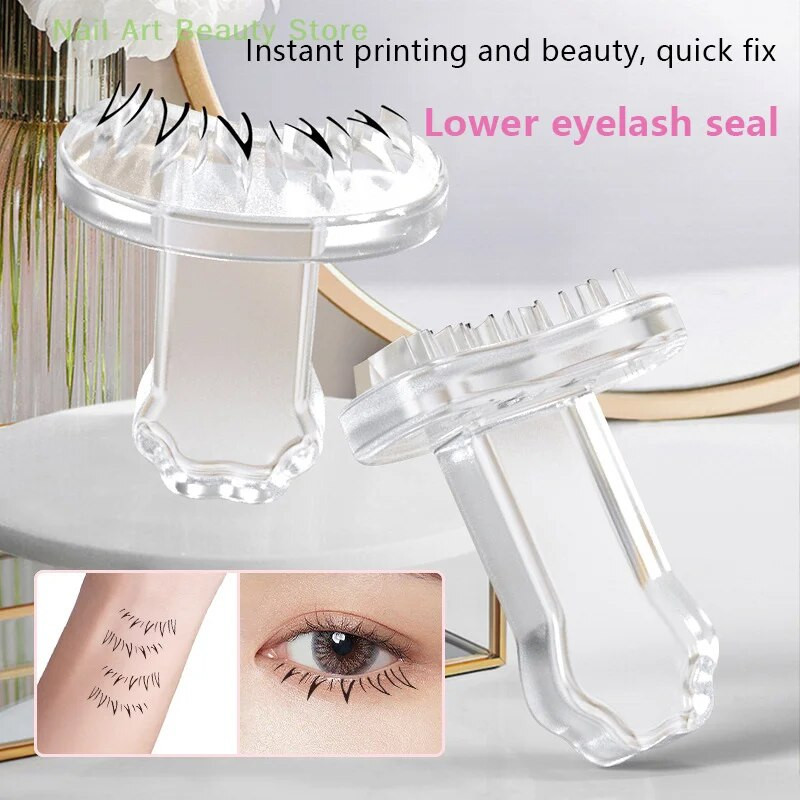 1 par silikonskih štambilja za trepavice Diy Ekstenzije za donje trepavice Alat za početničko šminkanje očiju Praktičan Prirodno Lako za umjetne trepavice