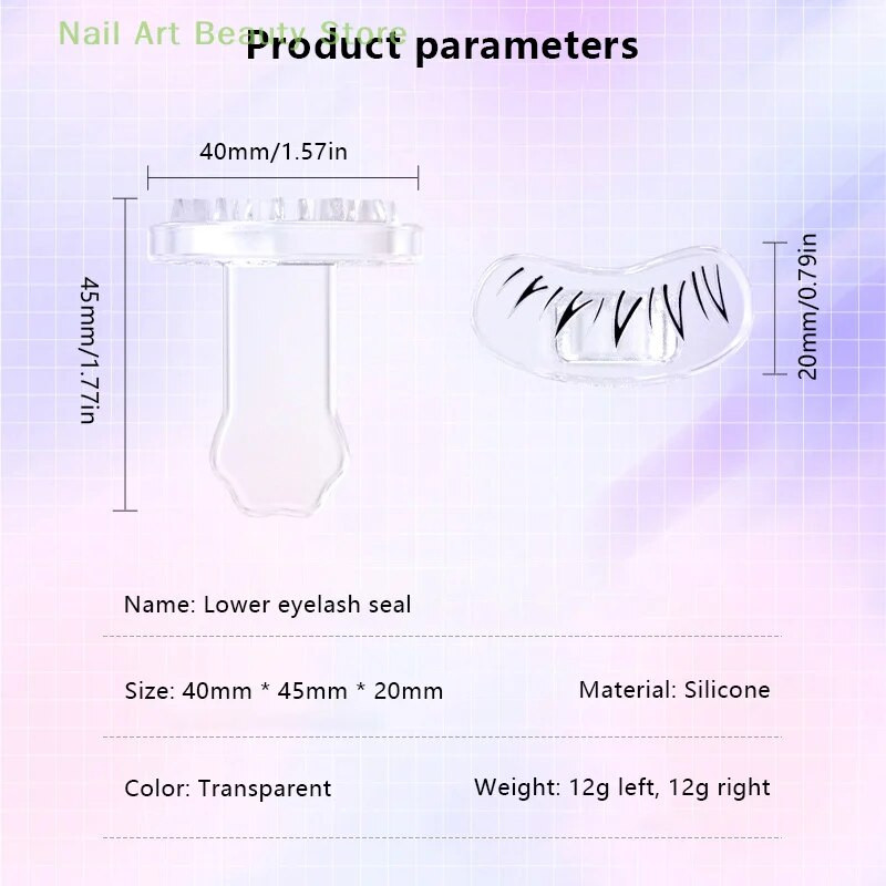 1 par silikonskih štambilja za trepavice Diy Ekstenzije za donje trepavice Alat za početničko šminkanje očiju Praktičan Prirodno Lako za umjetne trepavice