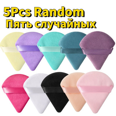 Triangle Velvet Powder Mini spužvica za šminkanje lica Kozmetika Perivi lagani alat za šminkanje za lice Sjenilo za oblikovanje očiju 1/5/10