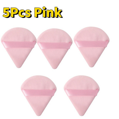 Triangle Velvet Powder Mini spužvica za šminkanje lica Kozmetika Perivi lagani alat za šminkanje za lice Sjenilo za oblikovanje očiju 1/5/10