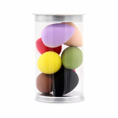 8 db-os mini sminkszivacs szett Face Beauty kozmetikai púderpúder alapozó krém korrektorhoz Make Up Blender eszköztároló doboz