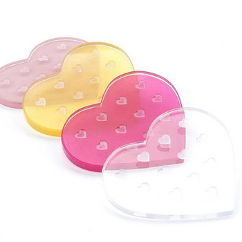 1 τμχ Heart Glass Gasket Fase Eyelash Stand Glue Pad Eyelashes Extension Adhesive Pallet Paste Glue Pad Makeup