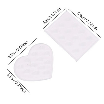 1 τμχ Heart Glass Gasket Fase Eyelash Stand Glue Pad Eyelashes Extension Adhesive Pallet Paste Glue Pad Makeup