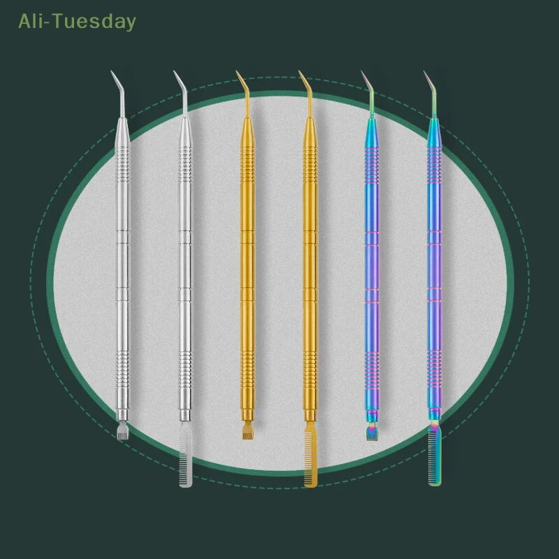 1 kom. Aplikator za podizanje trepavica od nehrđajućeg čelika Štapić za trajnu trepavica s češljem za trepavice za povećanje volumena trajne za podizanje trepavica