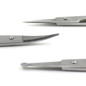 1PC Издръжливи ножици за вежди от неръждаема стомана Ножици за бродерия Ножици за нокти Резачка за коса за нос Красота Инструменти за шиене на грим