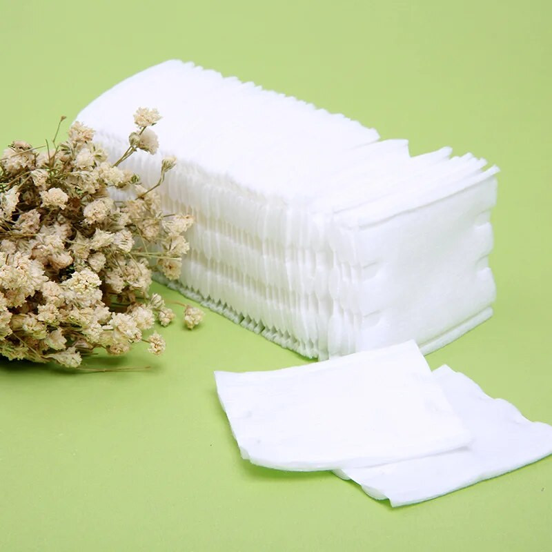 100 komada 3 sloja pamučnih jastučića za šminku s dvije strane Zapečaćeni pamučni puf Nail Art putni paket Kozmetika Uklonite pamučne jastučiće