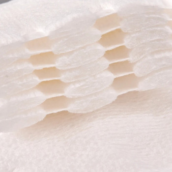 100 бр. 3-слойни двустранни памучни тампони за грим Запечатан памучен пух Nail Art Travel Package Cosmetic Премахване на памучни тампони с чанта