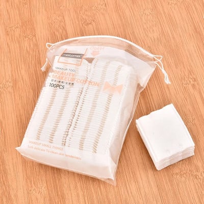 100pcs 3 Layer Double Side Makeup Cotton Pads Sealed Cotton Puff Nail Art Travel Package Cosmetic Remove Cotton Pads With Bag