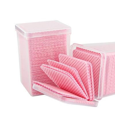 200PCS/Box Disposable Remover Cotton Pad Wipes Nail Polish Eyelashes Glue Cleaner Lint-Free Paper Pad Cleaning Manicure Supplies