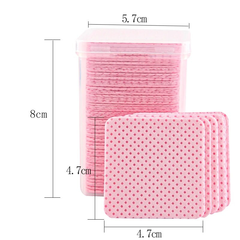 200 tk/karp ühekordselt kasutatav eemaldaja vatipadja salvrätikud küünelakk ripsmed liim puhastusvahend ebemevaba paberipadja puhastamiseks maniküüri tarvikud