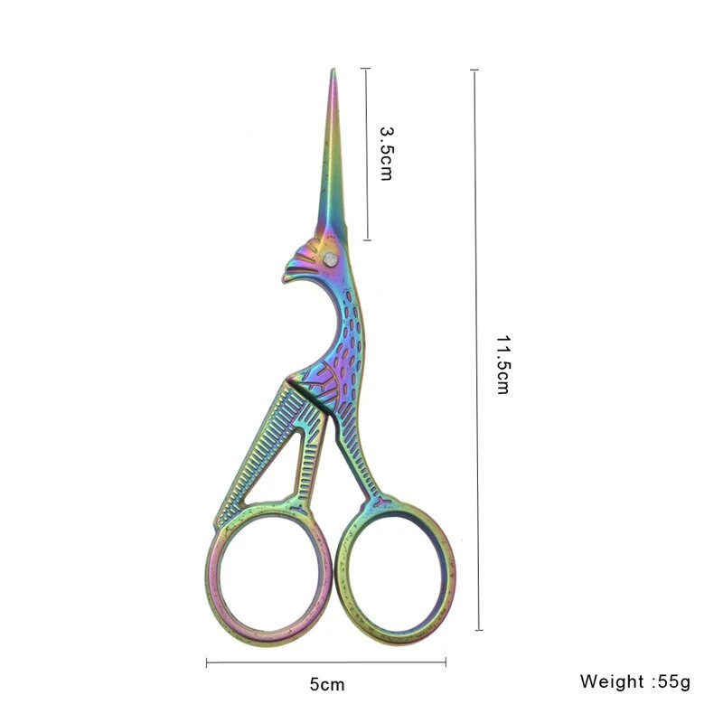 Retro ždral, usta, roda, škare, ptica, križni vez, antikne, vintage šivaće škare, konci za pecanje, rezač pređe, alati za škare