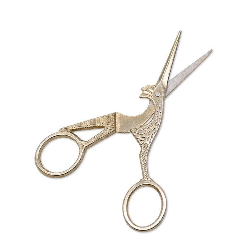 Retro ždral, usta, roda, škare, ptica, križni vez, antikne, vintage šivaće škare, konci za pecanje, rezač pređe, alati za škare