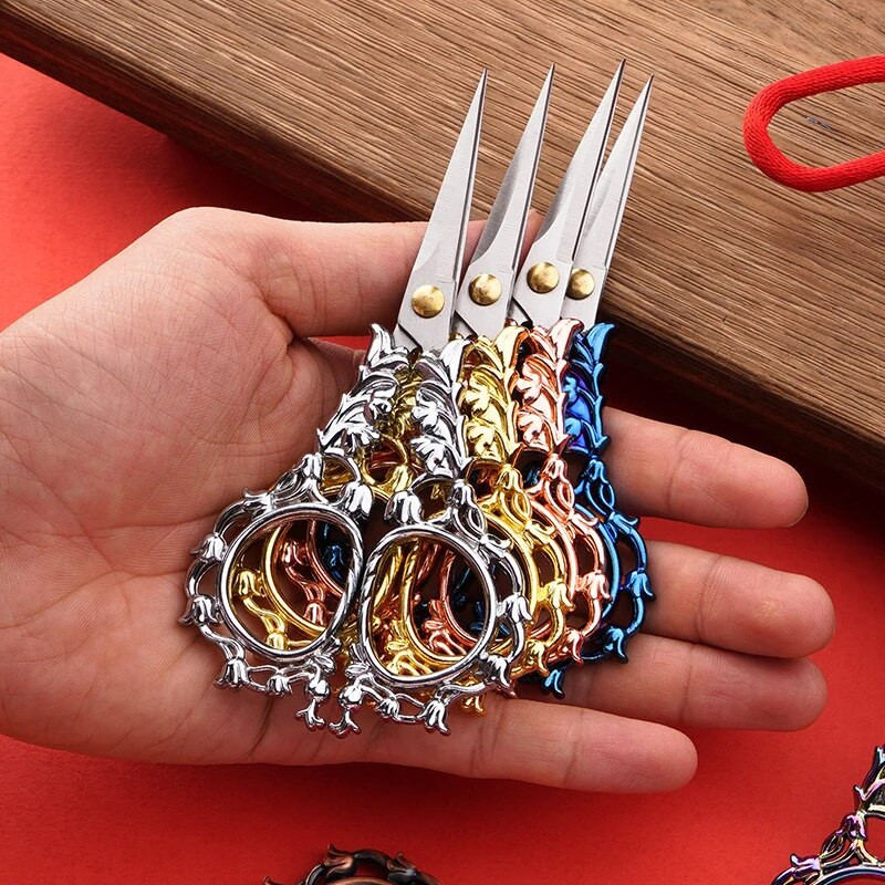 Krojačke škare od nehrđajućeg čelika Vintage oblika Visokokvalitetne zanatske škare Pribor za šivanje i dodaci Škare za vezenje