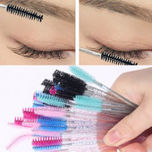 50PCS Crystal Stick Perii pentru gene Extensii pentru gene Rechizite Perie de machiaj Baghete de rimel de unică folosință Aplicator Lash Scrub