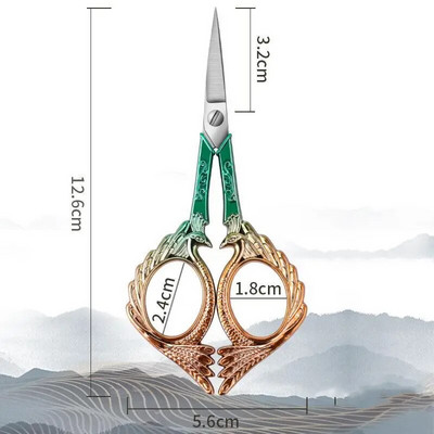 Gradijent zelene škare za šivanje od nehrđajućeg čelika Konac po mjeri Tkanina za vezenje Škare za kućanski šivaći pribor