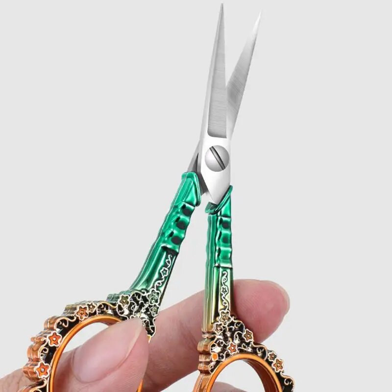 Gradijent zelene škare za šivanje od nehrđajućeg čelika Konac po mjeri Tkanina za vezenje Škare za kućanski šivaći pribor