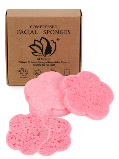 Komprimirana spužvica za čišćenje lica i piling u obliku cvijeta od 20 komada, pogodna za kućnu upotrebu ili putovanja