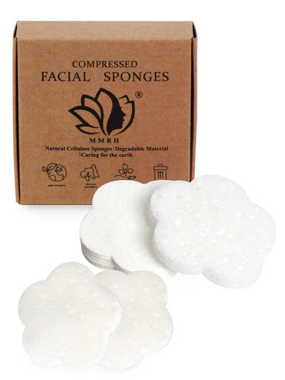 Komprimirana spužvica za čišćenje lica i piling u obliku cvijeta od 20 komada, pogodna za kućnu upotrebu ili putovanja