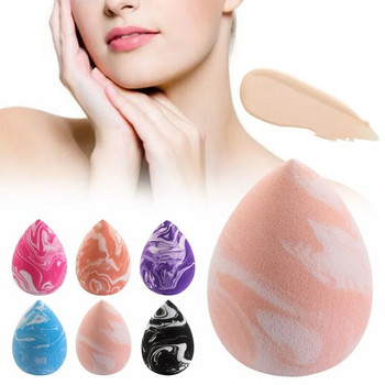 Powder Foundation Concealer Marbling Water-drop Shape Sponge Mix Powder Cosmetic Puff Makeup Sponge Beauty Egg