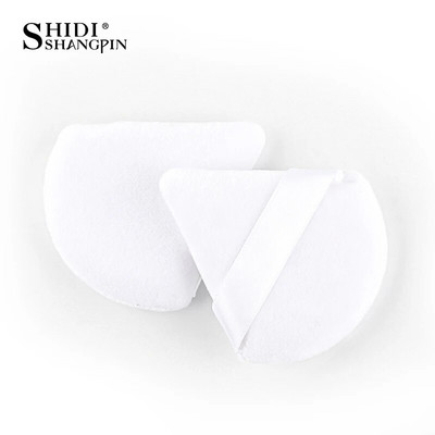 2db New Triangle Púder Puff Mini Arc Smink Szivacs Kozmetika Puha Pamut Arc Púder Puff Mosható Bársony Smink Puff Eszközök