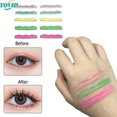 6 чифта/кутия Цветна силиконова подложка за къдрене на фалшиви мигли Подложки за повдигане на мигли Защитни подложки Аксесоари за извиване Инструмент за удължаване на мигли
