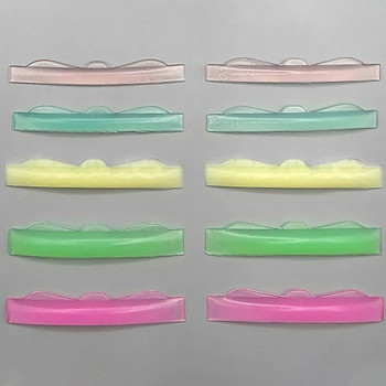 6 чифта/кутия Цветна силиконова подложка за къдрене на фалшиви мигли Подложки за повдигане на мигли Защитни подложки Аксесоари за извиване Инструмент за удължаване на мигли