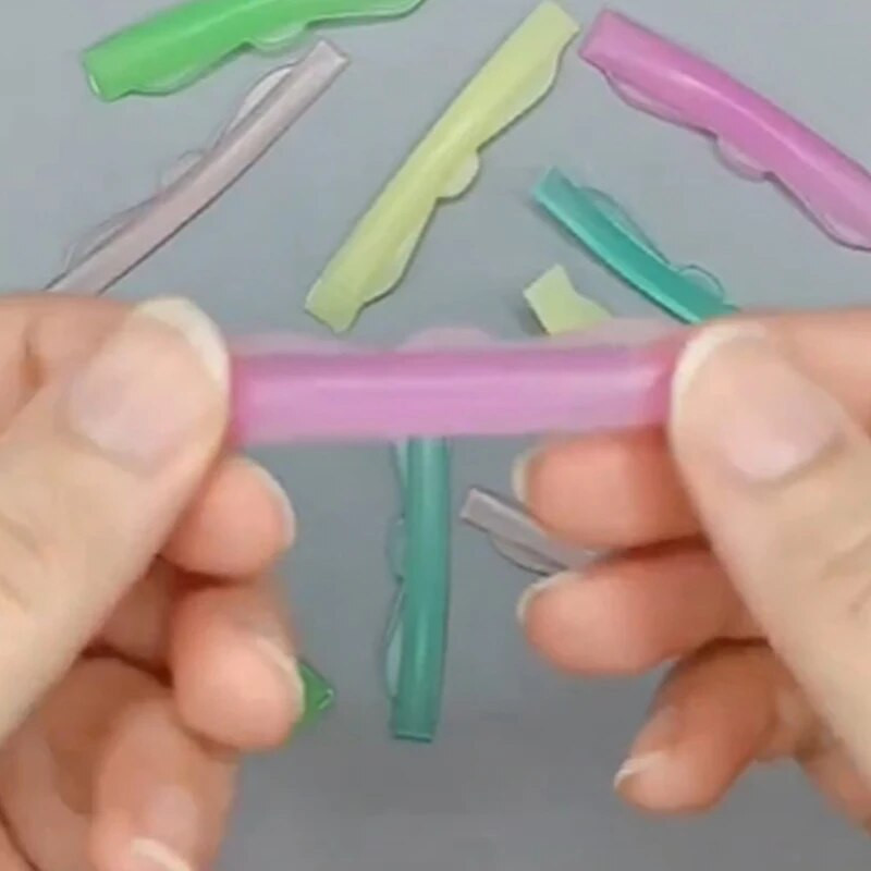 6 чифта/кутия Цветна силиконова подложка за къдрене на фалшиви мигли Подложки за повдигане на мигли Защитни подложки Аксесоари за извиване Инструмент за удължаване на мигли