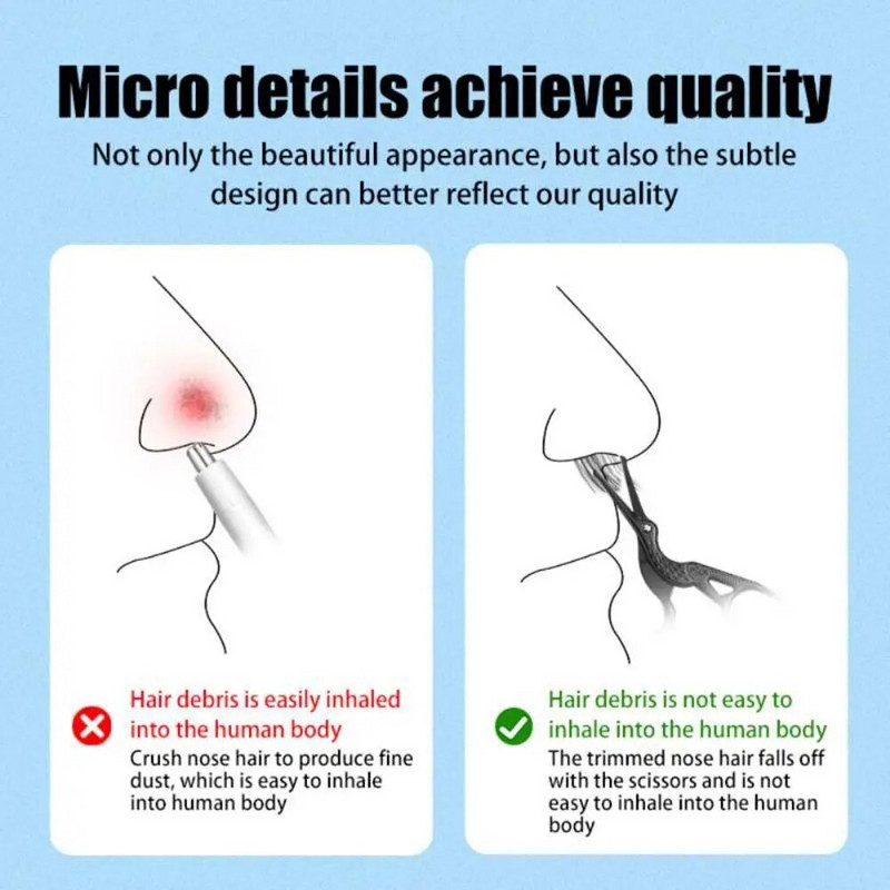 Ножици за красота Инструмент за грим от неръждаема стомана Подстригване на лицето Тримери за косми в носа Мигли Епилатор Косми в носа Бръснене Изрязване на вежди
