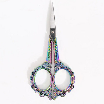 1PC (7.8*15cm) Ретро ножици от неръждаема стомана Ножица за грим/платове/нокти/шиене... Тример Ножица Инструмент за ръчно изработване на кожички @50