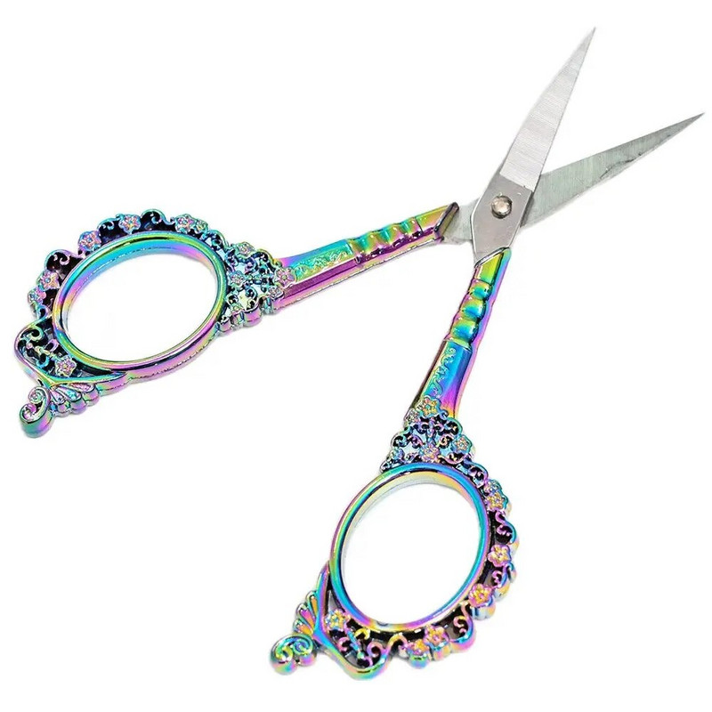 1PC (7.8*15cm) Ретро ножици от неръждаема стомана Ножица за грим/платове/нокти/шиене... Тример Ножица Инструмент за ръчно изработване на кожички @50