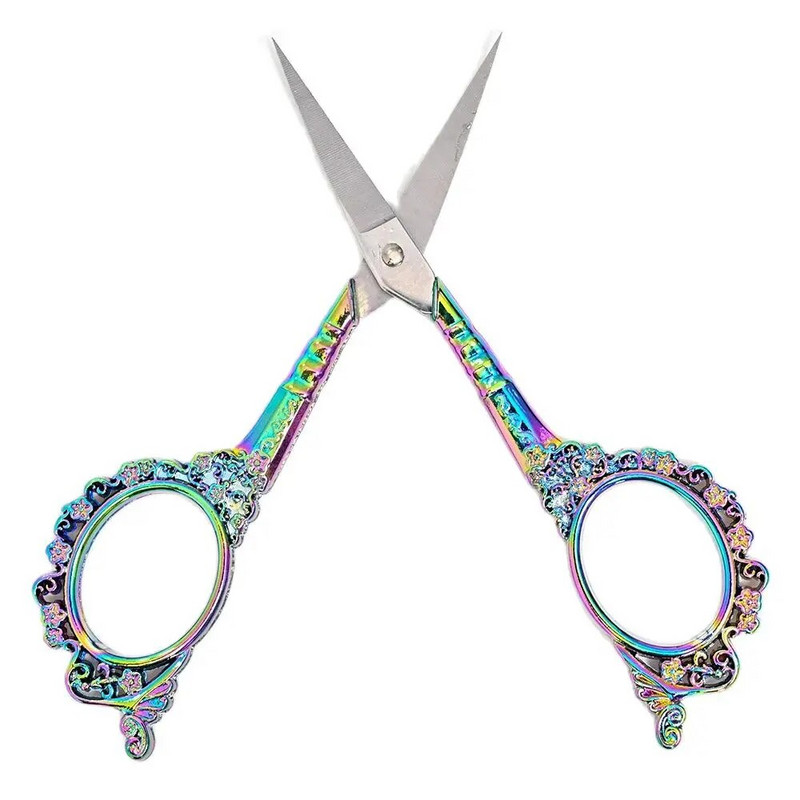 1PC (7.8*15cm) Ретро ножици от неръждаема стомана Ножица за грим/платове/нокти/шиене... Тример Ножица Инструмент за ръчно изработване на кожички @50