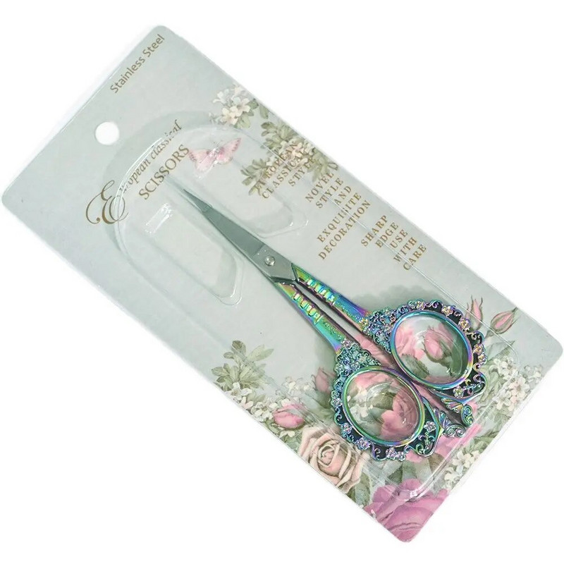 1PC (7.8*15cm) Ретро ножици от неръждаема стомана Ножица за грим/платове/нокти/шиене... Тример Ножица Инструмент за ръчно изработване на кожички @50