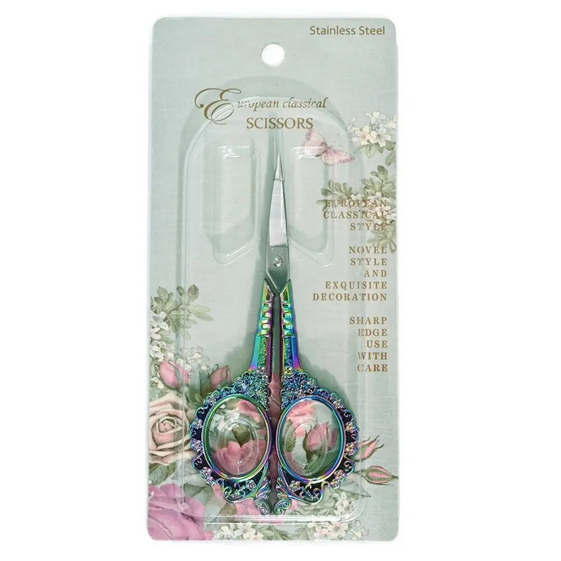 1PC (7.8*15cm) Ретро ножици от неръждаема стомана Ножица за грим/платове/нокти/шиене... Тример Ножица Инструмент за ръчно изработване на кожички @50