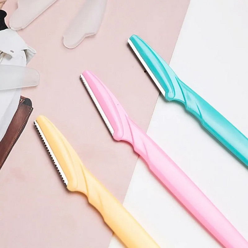 3/10 vnt. Antakių skustuvo antakių kirpimo priemonė moterims veido skustuvo plaukų šalinimo priemonė antakių skutimosi peiliukai, skirti kosmetinėms grožio priemonėms