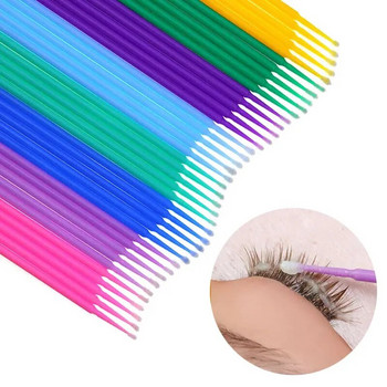 100 τεμ/τσάντα μιας χρήσης Microbrush eyelashes Extension Individual Lash Removing Swab Micro Brush For Eyelash Extension Tools