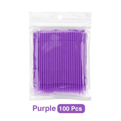 100 бр./чанта Микрочетка за еднократна употреба Удължаване на мигли Индивидуален тампон за премахване на мигли Микрочетка за инструменти за удължаване на мигли