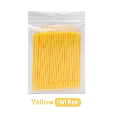 100 бр./чанта Микрочетка за еднократна употреба Удължаване на мигли Индивидуален тампон за премахване на мигли Микрочетка за инструменти за удължаване на мигли