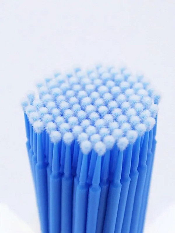 100 бр./чанта Микрочетка за еднократна употреба Удължаване на мигли Индивидуален тампон за премахване на мигли Микрочетка за инструменти за удължаване на мигли