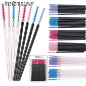 50db eldobható szempilla kefe Crystal szemöldök smink MicroBrush gyémánt nyél szempillaspirál pálca applikátor szempilla hosszabbító eszköz