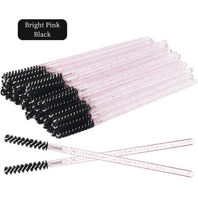 50db eldobható szempilla kefe Crystal szemöldök smink MicroBrush gyémánt nyél szempillaspirál pálca applikátor szempilla hosszabbító eszköz