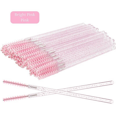50db eldobható szempilla kefe Crystal szemöldök smink MicroBrush gyémánt nyél szempillaspirál pálca applikátor szempilla hosszabbító eszköz