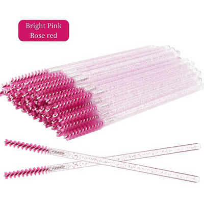 50db eldobható szempilla kefe Crystal szemöldök smink MicroBrush gyémánt nyél szempillaspirál pálca applikátor szempilla hosszabbító eszköz